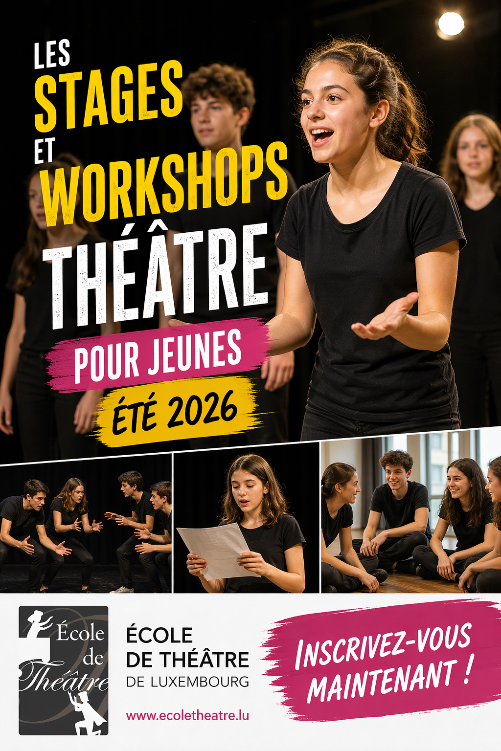 Les Stages et Workshops Théâtre Jeunes à Luxembourg pendant l'été 2026