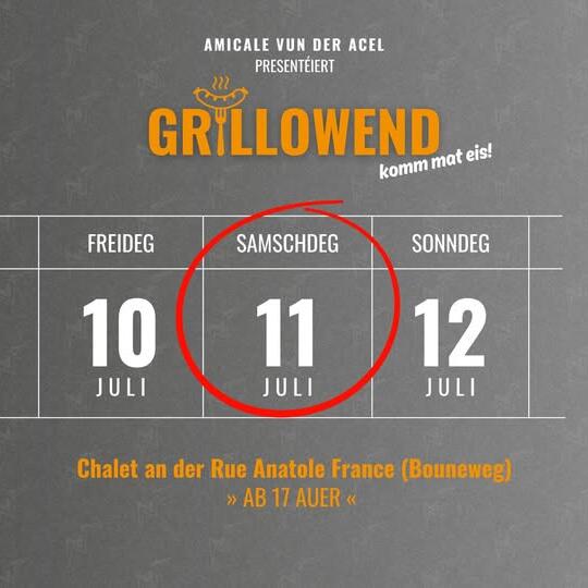 Soirée grillades 2026